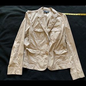 Talbots lightweight stretch tan blazer 8